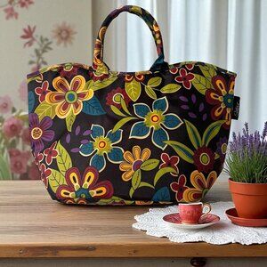 Sisters By Longaberger Floral Cooler Lunch Insulated Tote Bag